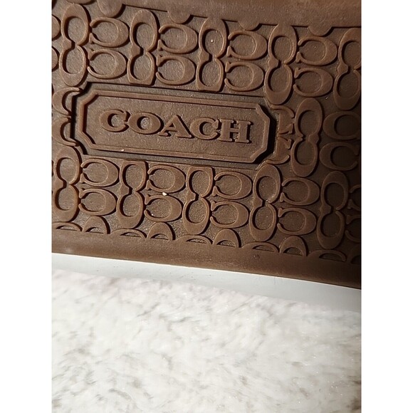 COACH Shoes Sneakers Womens 8 M Barrett‎ Poppy Pink Floral Script Designer Logo - Picture 11 of 11